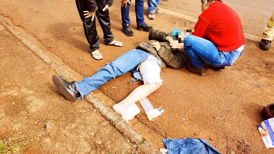 Motociclista tem ponta do dedo amputada em acidente de trânsito no Bairro Canadá
