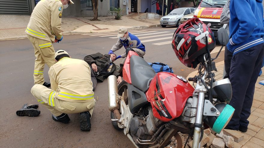 Cachorro morre em acidente de trânsito no Brasmadeira; motociclista fica ferido