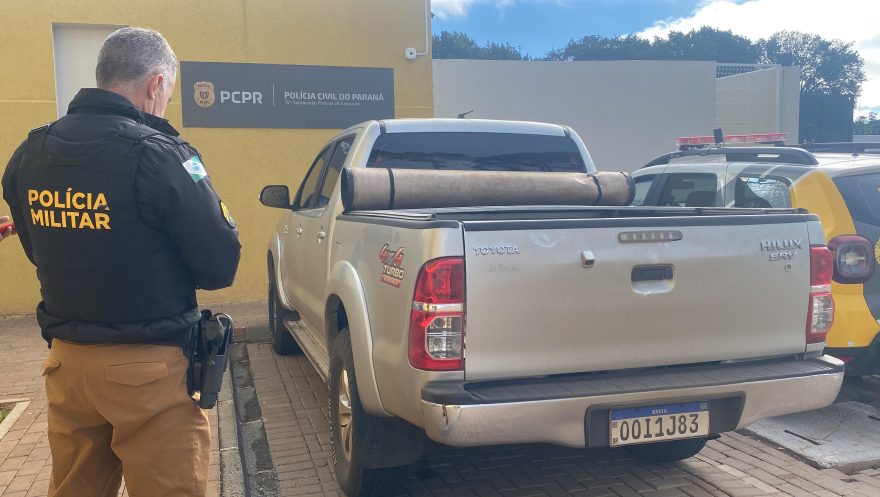 Hilux roubada em crime violento é recuperada pela PM após diligências