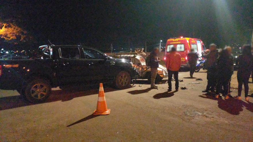 Mulher e criança ficam feridas em acidente no Brasmadeira