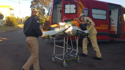 Imagem referente a Trabalhador cai da escada após cortar a própria perna com Makita