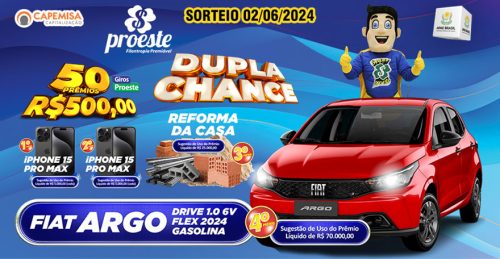 Confira os ganhadores do Proeste deste domingo (02) Imagem referente a Confira os ganhadores do Proeste deste domingo (02)