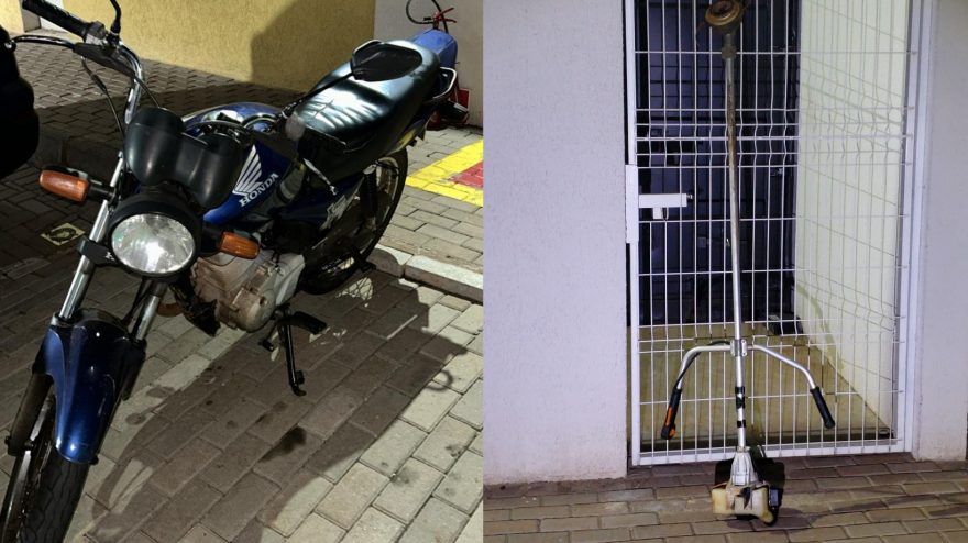 GM recupera motocicleta e cortador de grama furtados de residência no Cascavel Velho; dois são detidos