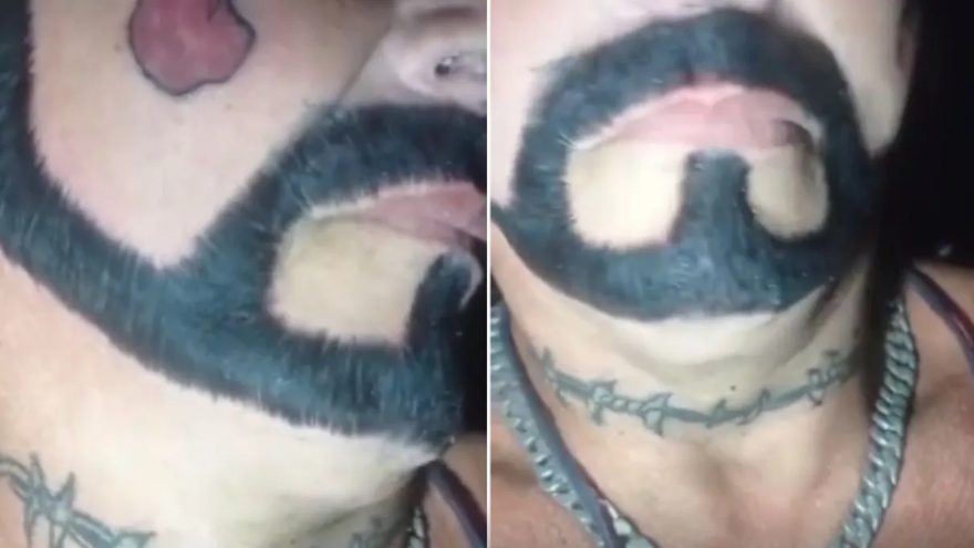Tatuador de Maceió reforma tatuagem de barba e vídeo bomba na web
