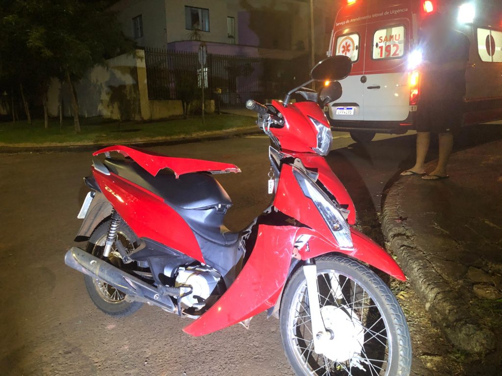 Motocicleta e HB20 se envolvem em acidente no Bairro Neva