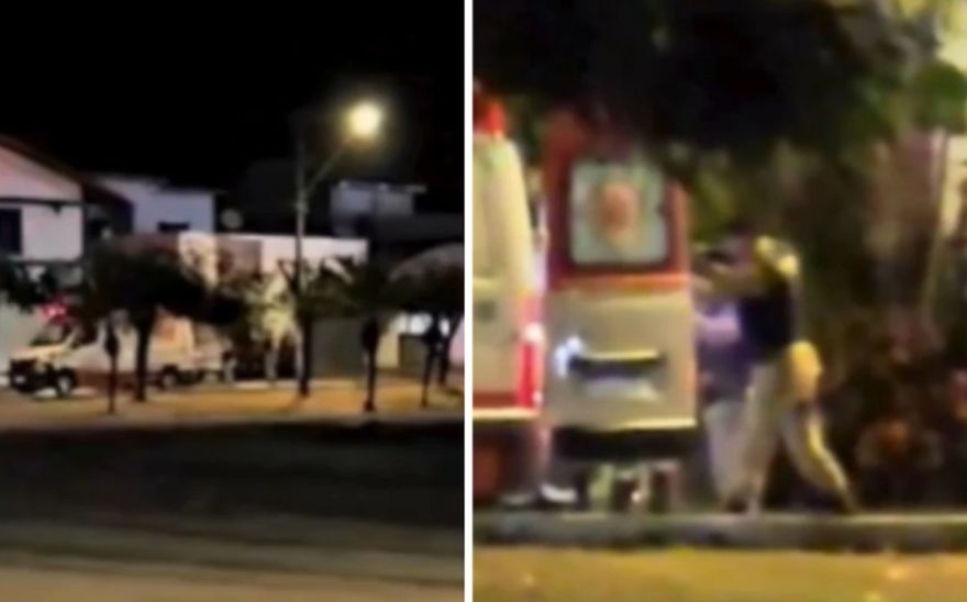 Policial atira balas de borracha em homem em surto psicótico dentro de ambulância