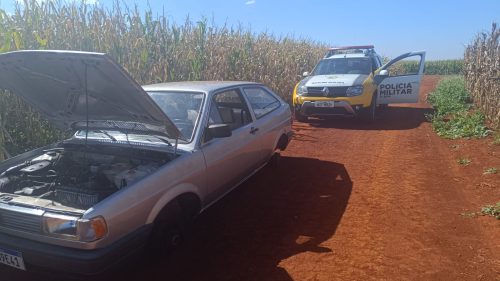 Imagem referente a Gol furtado em Cascavel é encontrado depenado em Santa Tereza do Oeste