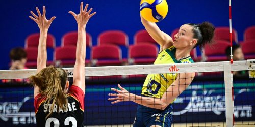 Imagem referente a Brasil bate Alemanha e chega à 10ª vitória na Liga das Nações de Vôlei