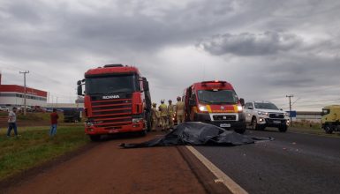 Imagem referente a Mais uma tragédia em Cascavel: Ciclista morre em gravíssimo acidente com caminhão na BR-277