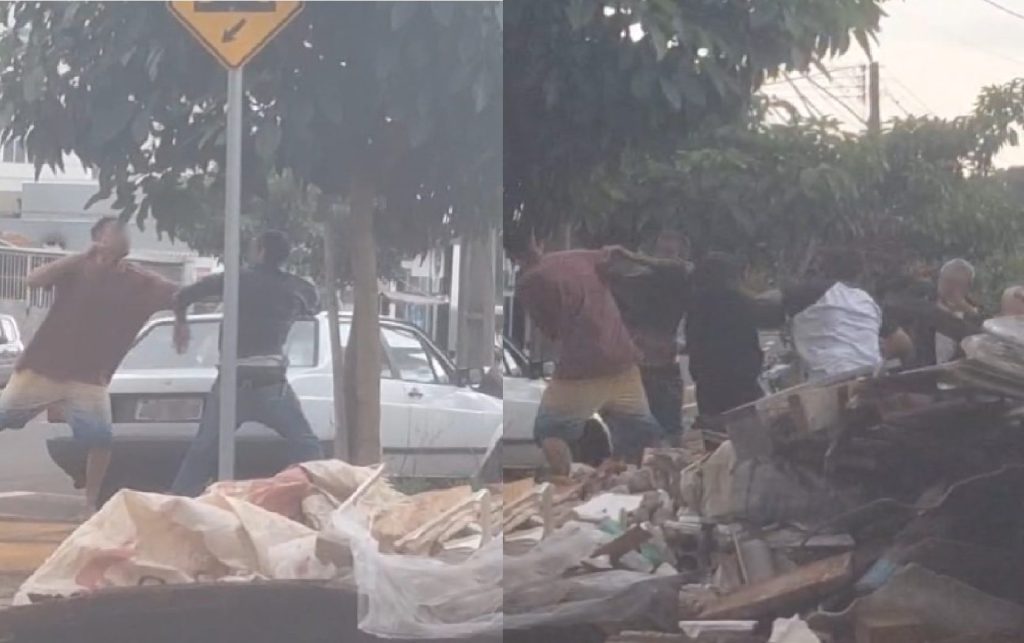 Vídeo mostra pancadaria no Santa Cruz após acidente de trânsito