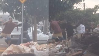 Vídeo mostra pancadaria no Santa Cruz após acidente de trânsito