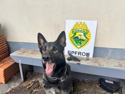 BPFron intercepta veículo e apreende pistola alemã em Santa Helena Imagem referente a BPFron intercepta veículo e apreende pistola alemã em Santa Helena