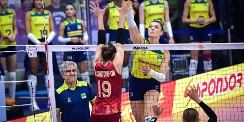 Imagem referente a Brasil bate Tailândia e vai às semifinais da Liga das Nações de Vôlei