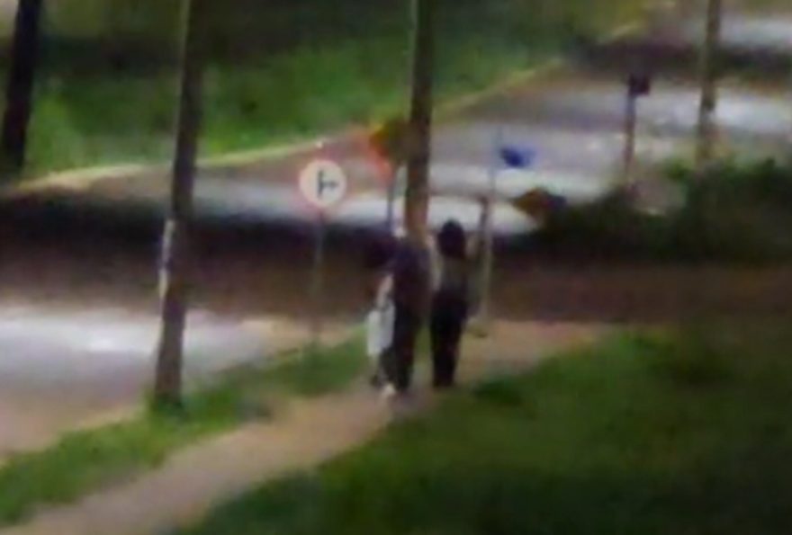 Internauta flagra jovens furtando placa de sinalização na Avenida das Torres