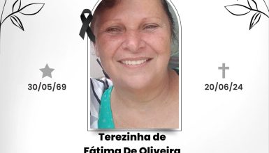 Imagem referente a Família comunica o falecimento de Terezinha de Fátima de Oliveira, aos 55 anos