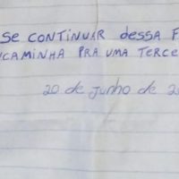 Imagem referente a Apenados da PETBC ameaçam terceira rebelião em carta endereçada à CGN