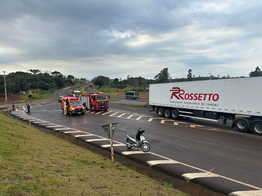 Motorista do HR-v envolvido em acidente na BR-467 é atendida pelo Siate
