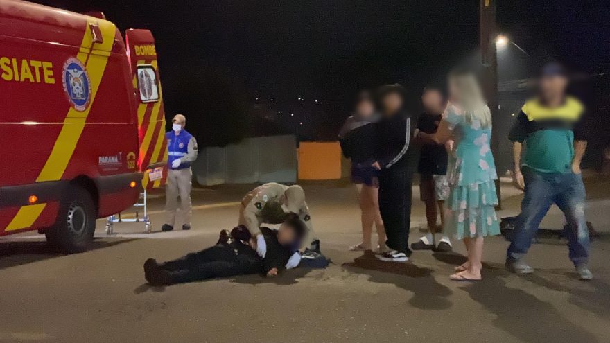 Motociclista fica ferido em acidente de trânsito na Rua Europa