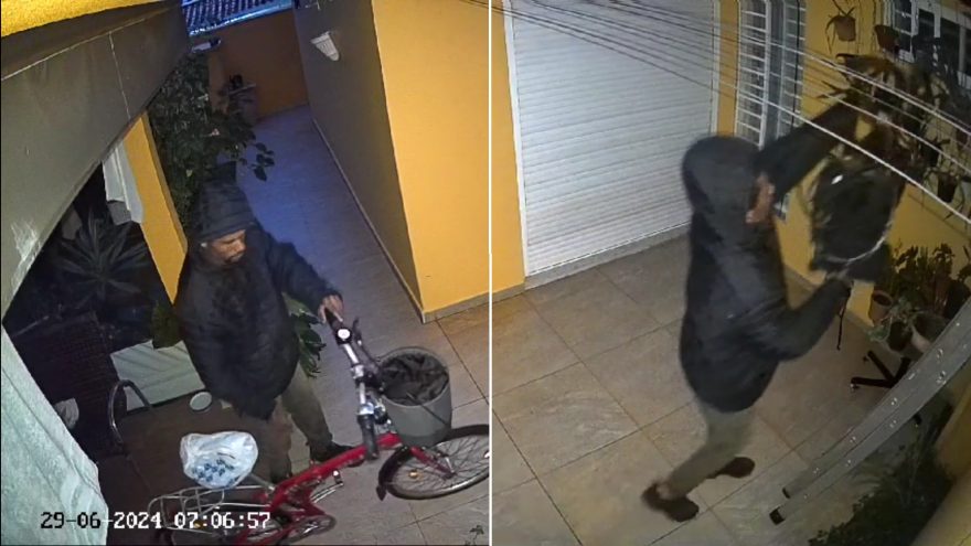 Pelo telhado, homens tentam furtar VAP e bicicleta no Centro de Cascavel
