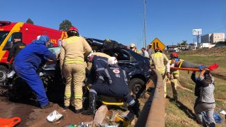 Violentíssima colisão é registrada na rodovia BR-277 em Cascavel