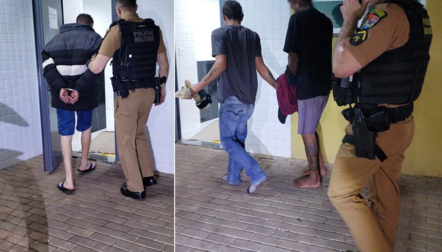 PM prende três indivíduos em posse de maconha, suspeitos de invadirem obra