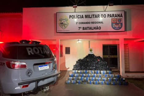 Imagem referente a Polícia Militar do Paraná apreende 910 quilos de maconha em Cruzeiro do Oeste