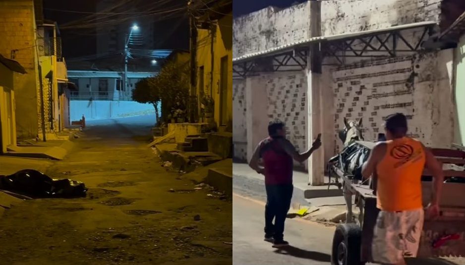 Por falta de carro, cadáver de homem assassinado é transportado em carroça