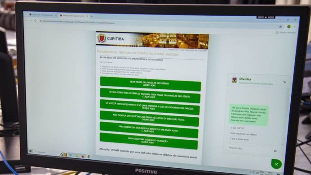 Prefeitura lança novo robô para atender contribuintes de Curitiba pela internet sobre dívida ativa