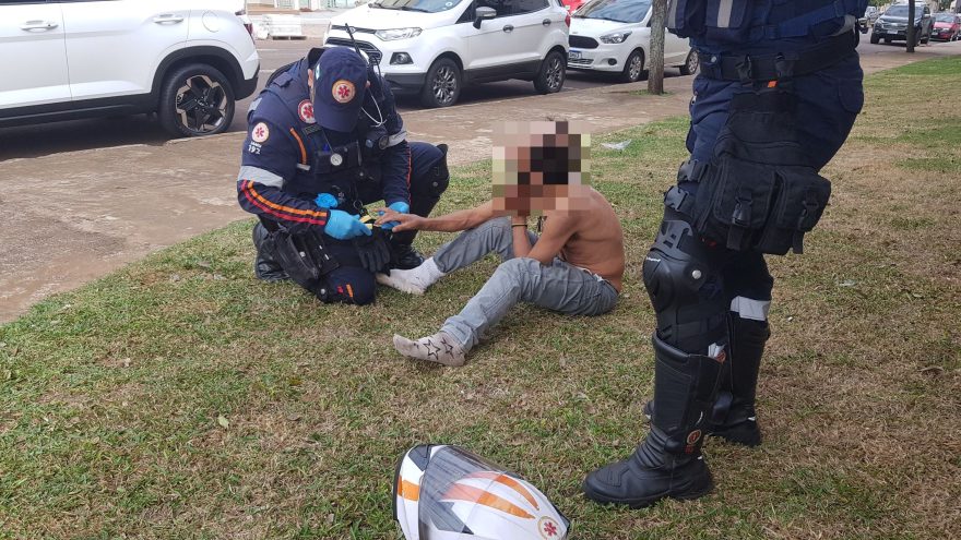 Em situação de risco, homem é atendido pelo Samu no Centro