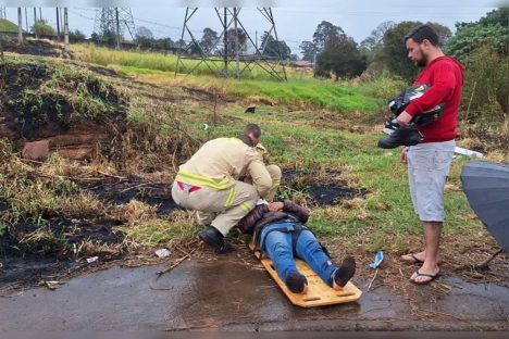 Homem fica ferido em acidente de trânsito em Apucarana Imagem referente a Homem fica ferido em acidente de trânsito em Apucarana