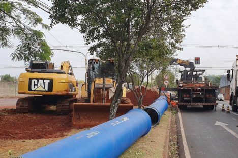Nova adutora de R$ 27 milhões vai melhorar transporte de água para a região Oeste de Londrina