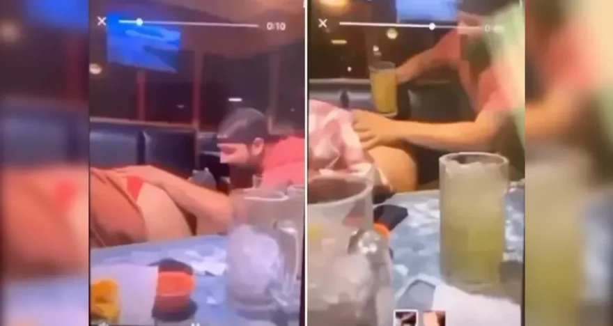 Drink no Traseiro! Casal vai preso após ato obsceno em restaurante; veja vídeo