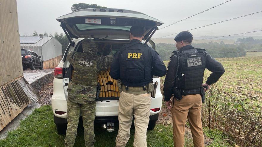 Operação conjunta entre BPFron, PRF e Polícia Militar resulta em grande apreensão de drogas