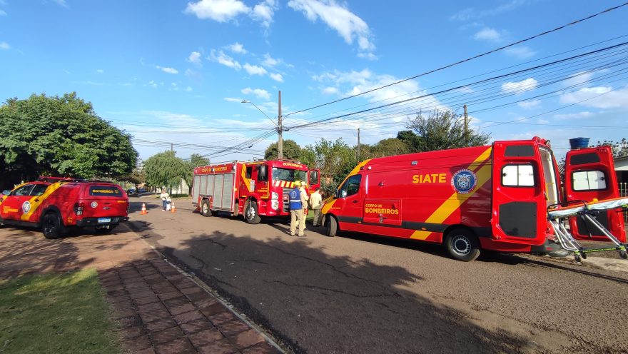 Grande aparato do Corpo de Bombeiros é mobilizado para atender vítima no Bairro Alto Alegre