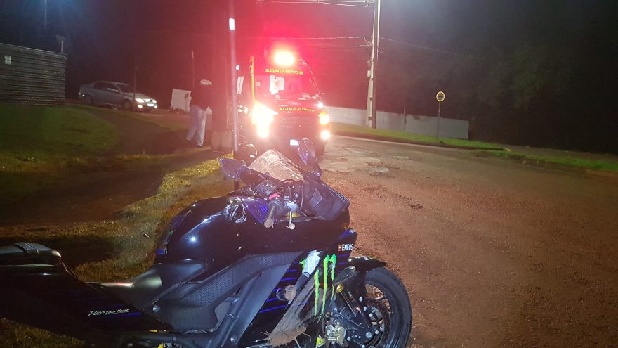 Militar do Exercito fica ferido ao sofrer queda de moto