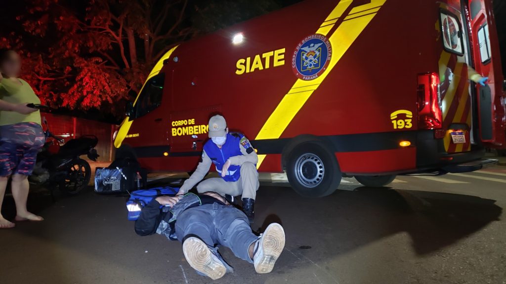 Acidente entre motos deixa homem ferido no Santa Cruz