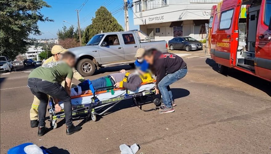 Idoso fica ferido em acidente na Rua Maranhão