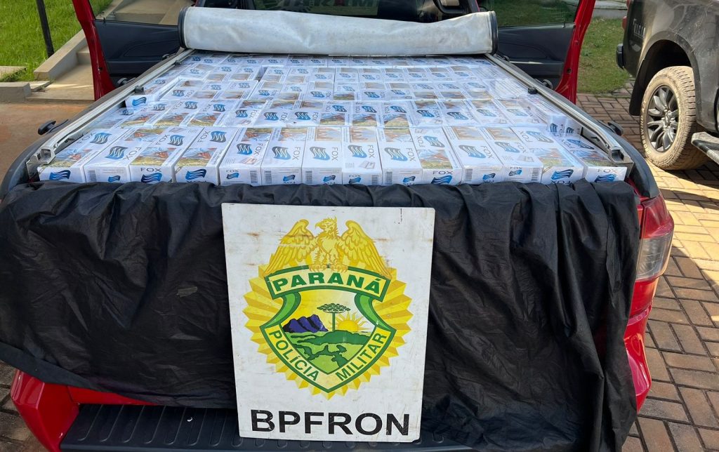 BPFRON apreende veículo carregado com cigarros contrabandeados em Barracão