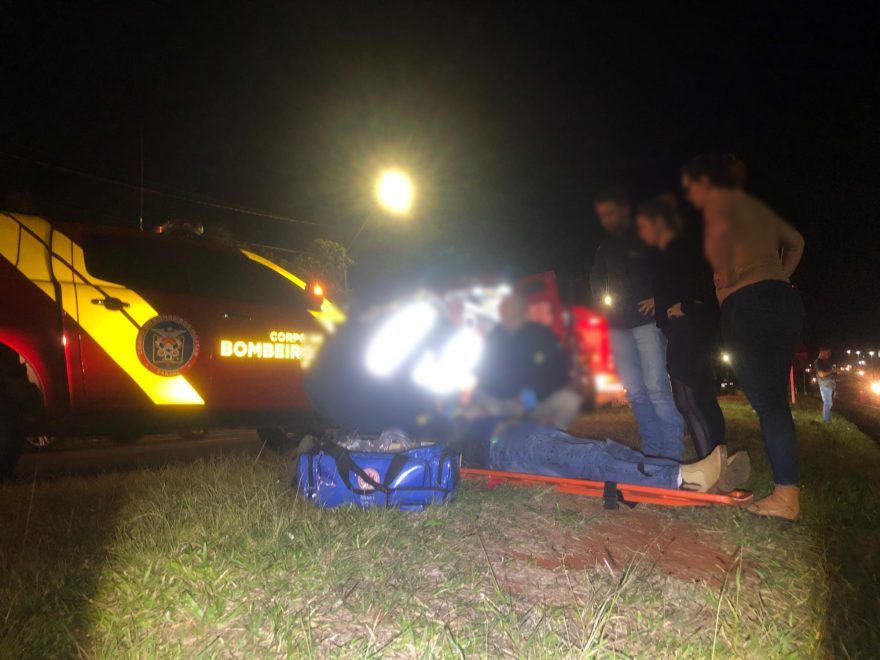 Duas pessoas ficam feridas em acidente na rodovia BR-277