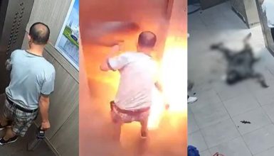 Imagem referente a Homem morre carbonizado após explosão em elevador; veja vídeo!