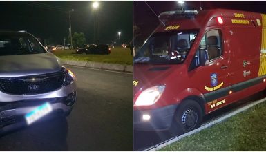 Imagem referente a Criança de um ano fica ferida em acidente no Trevo do Guarujá