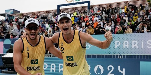 Imagem referente a André e George sobram na estreia do vôlei de praia em Paris 2024