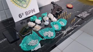 Ação da PM e DH resulta em quatro detidos com drogas e arma de fogo