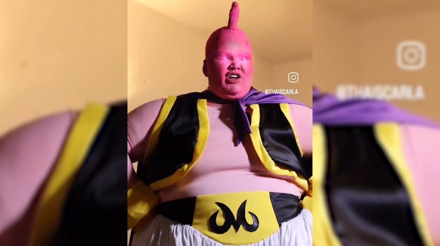Thais Carla divulga vídeo fantasiada de Majin Boo e diverte a Web