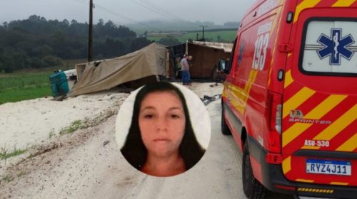 Imagem referente a Mulher morre esmagada por carreta enquanto caminhava com o marido na rodovia