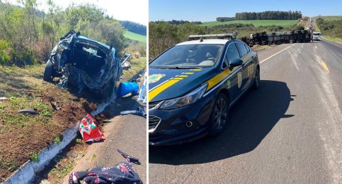 Tragédia na BR-277: colisão entre caminhão e carro deixa um morto e dois feridos Imagem referente a Tragédia na BR-277: colisão entre caminhão e carro deixa um morto e dois feridos