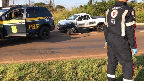 Imagem referente a Colisão frontal deixa trânsito complicado na BR-277, em Cascavel