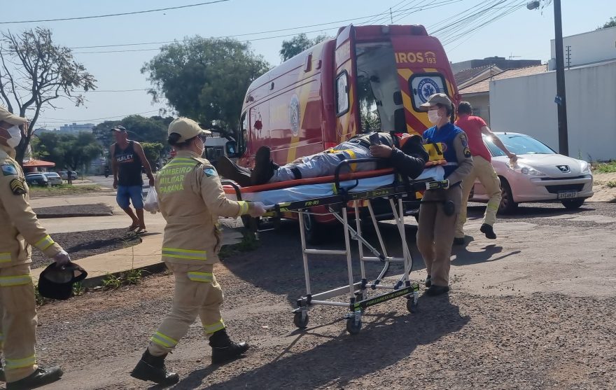 Motociclista fica ferido ao se envolver em acidente de trânsito no bairro Alto Alegre