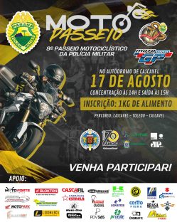 Imagem referente a Polícia Militar realiza 9º Passeio Motociclístico em Cascavel