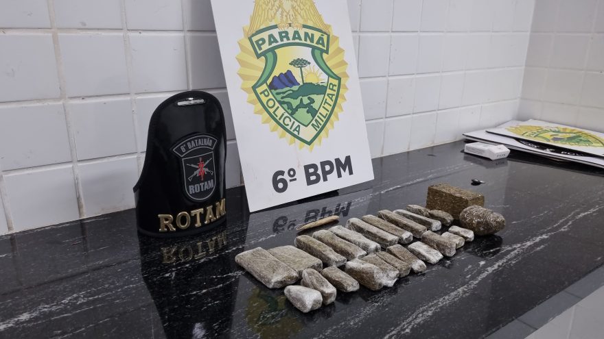 Ação da Rotam apreende adolescente e meio quilo de maconha no Conjunto Riviera
